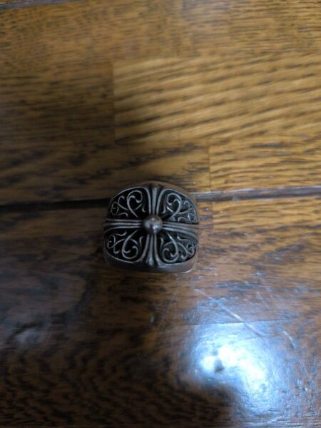 CHROME HEARTS (クロムハーツ) CLASSIC OVAL クラシックオーバルクロス シルバー リング 25号