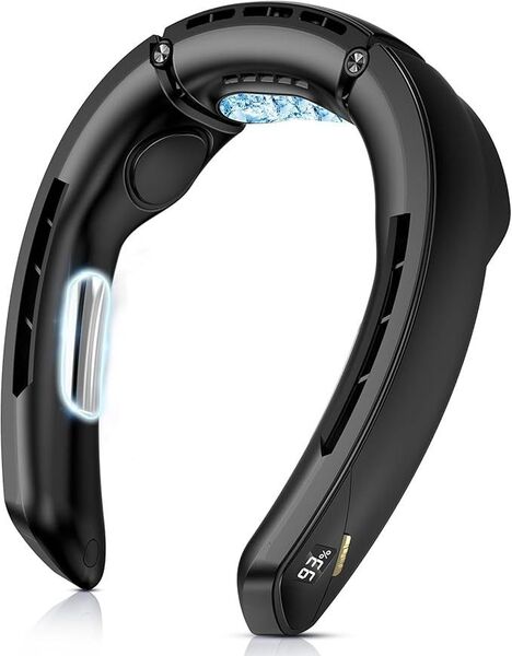 ネッククーラー 冷却プレート 首掛け扇風機 ネックファン 100段階風量調節 4000mAh大容量バッテリー 扇風機 羽なし