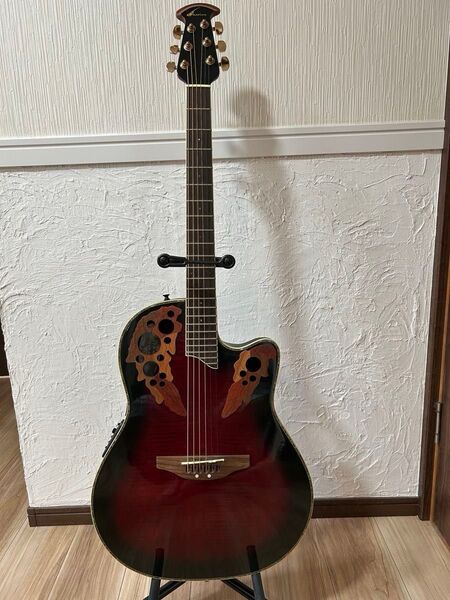 〔新品同様〕【希少】Ovation Celebrity CC48エレアコギター 譜面台 ハードケース スタンドセット