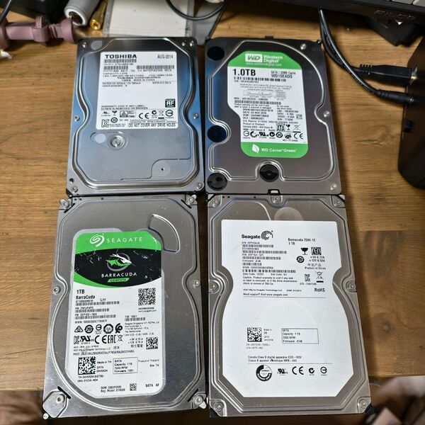 HDD 1T 4セット 動作確認済みです