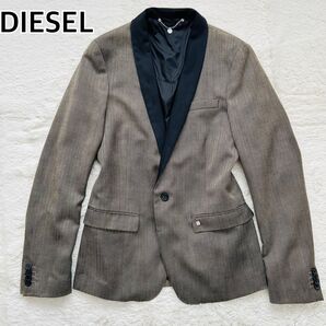 DIESEL ディーゼル テーラードジャケット ヘリンボーン ブレイブマン バイカラー M