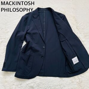 マッキントッシュフィロソフィー テーラードジャケット トロッター ストレッチ トラベル アンコン 春夏 ネイビー L