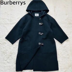 【超希少】Burberrys バーバリーズ 一枚仕立て ダッフルコート フーデット ヴィンテージ ネイビー M