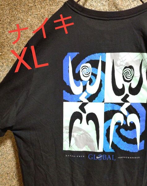 【レアデザイン】NIKE ナイキ Tシャツ デカロゴ バックプリント XLサイズ