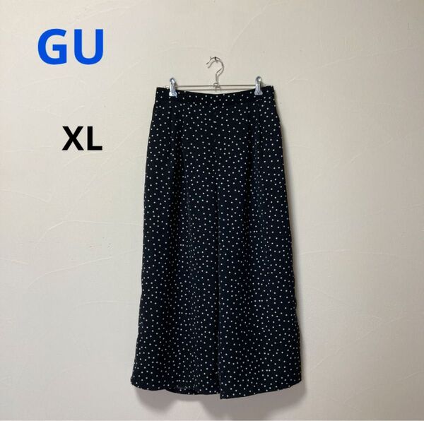 GU タックガウチョパンツXLブラウス・ドット イージーケア