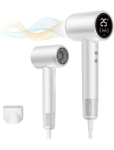 Ni Zmir ドライヤー【3億高濃度マイナスイオン 冷風熱風交互機能 ディスプレイ付き NTC温度制御システム】
