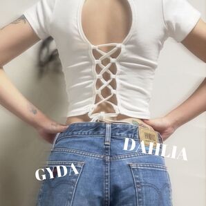即日発送gydaギャルセクシー!背中みえミニトップス ホワイト