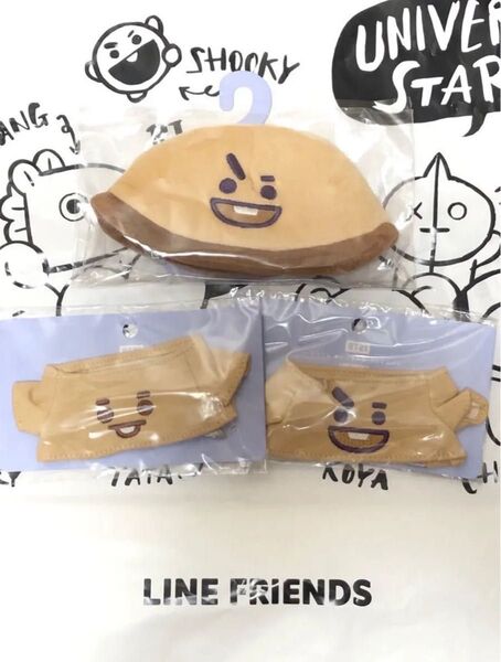 BT21 シュキ たっとん 3点セット★ Tシャツ + BABY Tシャツ + フェイスハット SHOOKY SUGA ユンギ