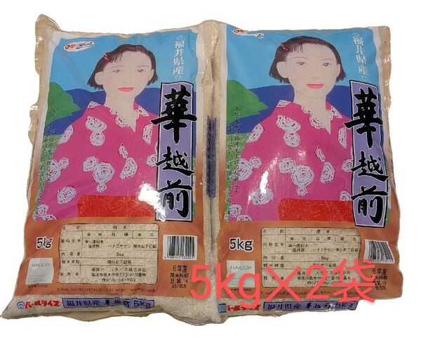 福井県産 華越前 白米 5kg×2袋 令和6年産 精米時期_2025年6月上旬