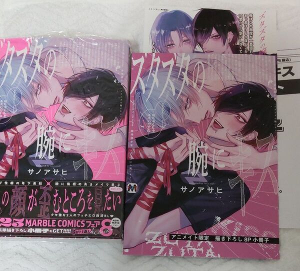 サノアサヒ / ズタズタの腕にキス アニメイトセット/ 8ページ小冊子、ミニペーパー付/ 応募券あり/