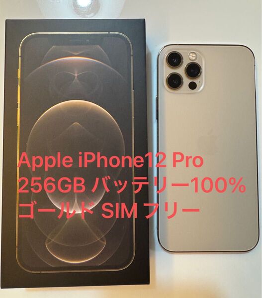 Apple iPhone12 Pro 256GB バッテリー100% ゴールド SIMフリー