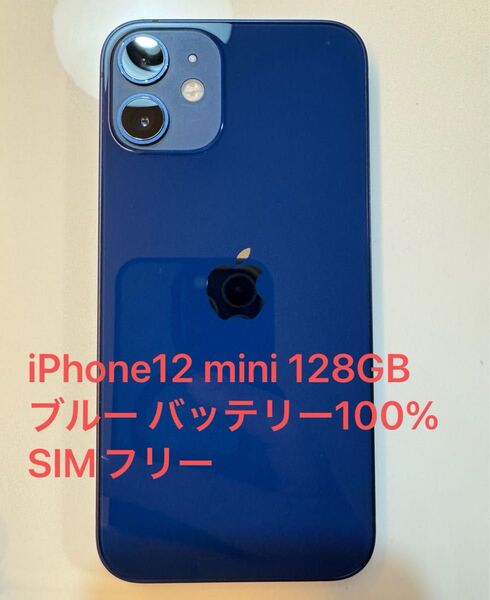 Apple iPhone12 mini 128GB ブルー バッテリー100% SIMフリー