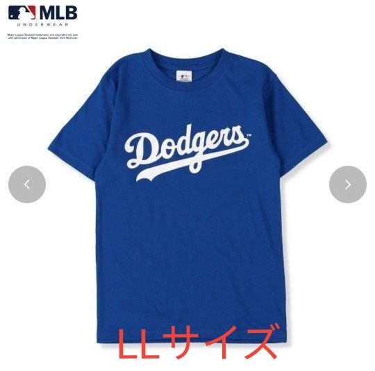 新品 Dodgers ロゴ 半袖Tシャツ 青 LLサイズ ドジャース 大谷翔平