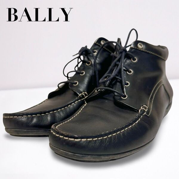 BALLY バリー モカシン ブーツ スニーカー ダークブラウン 茶系 表記E37 23.5〜24cm レザー レディース