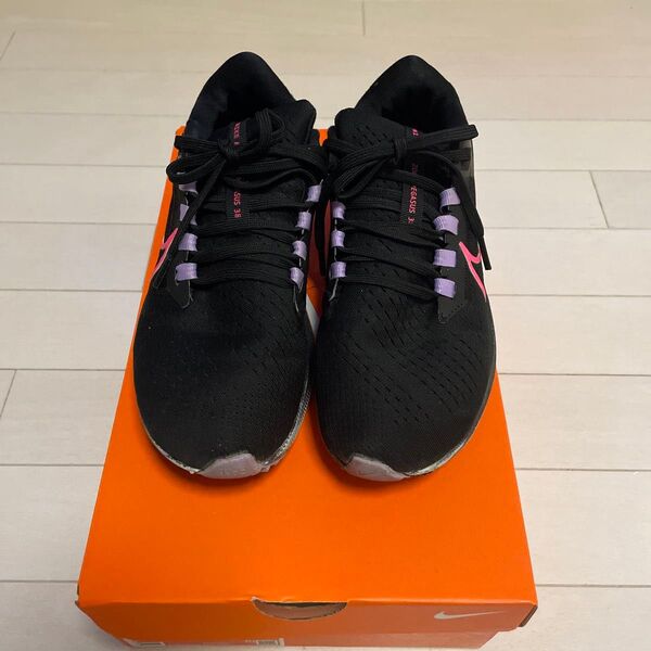 NIKE エアズームペガサス38 23.5cm ブラック/ピンク