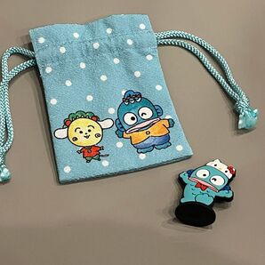 サンリオ ハンギョドン コジコジ プチ巾着 & ラバースタンド