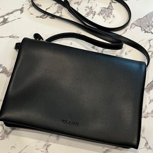 CLANE 黒 BLACK シンプル ショルダーバッグ