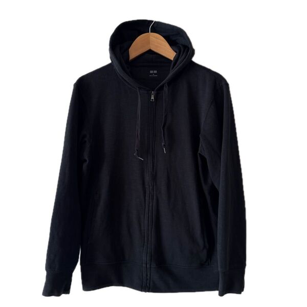 UNIQLO ユニクロ メンズエアリズムUVカット フルジップパーカー USED M ネイビー