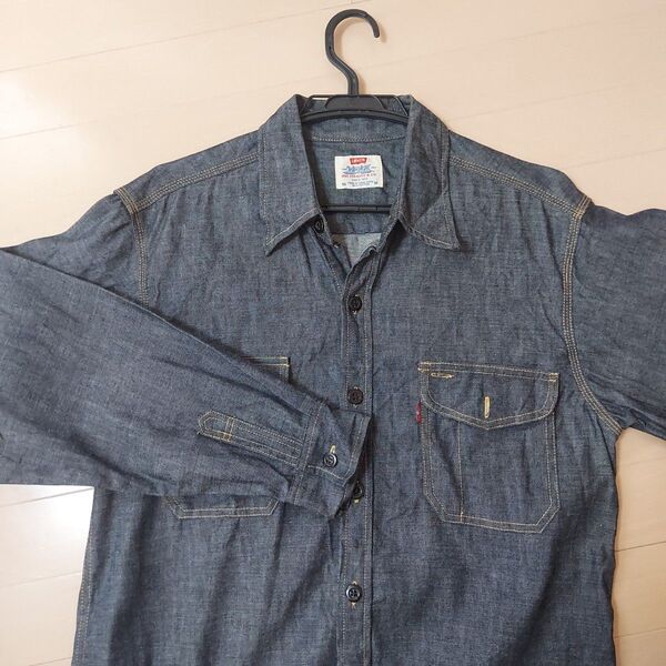メンズ長袖シャツ Levi'sデニムシャツ サイズM カラーインディゴ