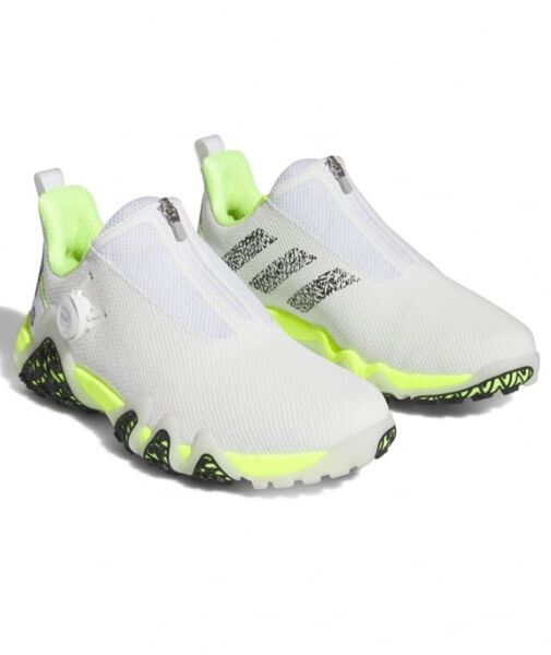 adidas ゴルフシューズ ホワイト/イエロー コードカオス22 ボア