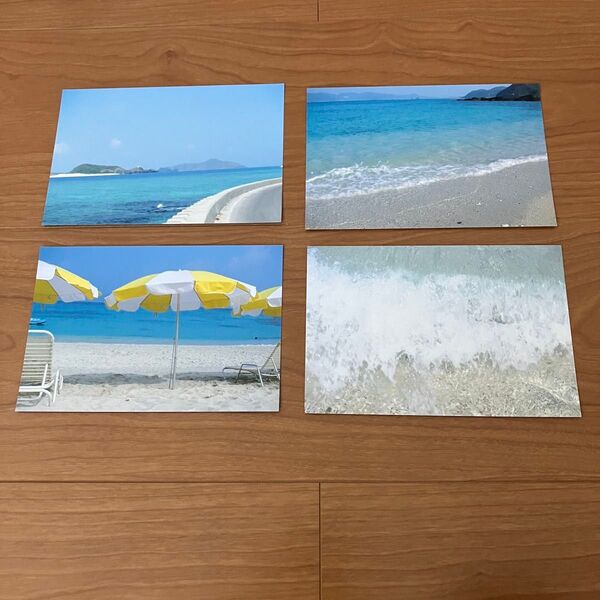 沖縄 海辺 ポストカード 4枚セット 慶良間諸島 絵葉書