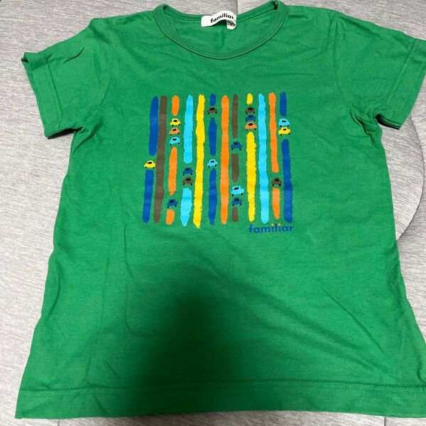 ファミリア familiar 120 緑 グリーン 車 半袖 tシャツ キッズ 子ども