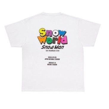 〈クーポン対応〇〉SnowMan スタジアムライブ グッズTシャツ (白) ロゴVer