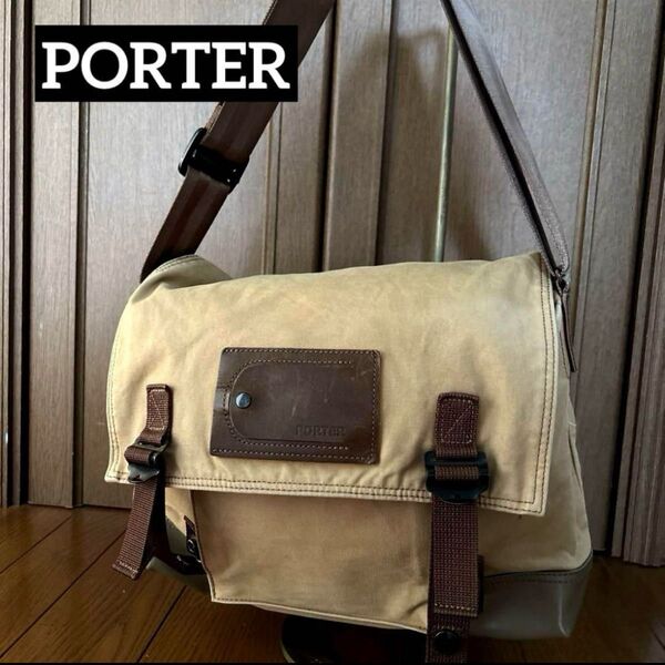 PORTER ポーター 吉田カバン ショルダーバッグ コットンキャンパス ショルダーバッグ バッグ 斜めがけ ブラウン カジュアル