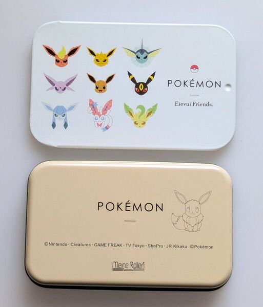 【中古・未使用】ポケモン ブイズ イーブイフレンズ スライド缶ケース バレンタイン ブラッキー ニンフィア シャワーズ お菓子缶