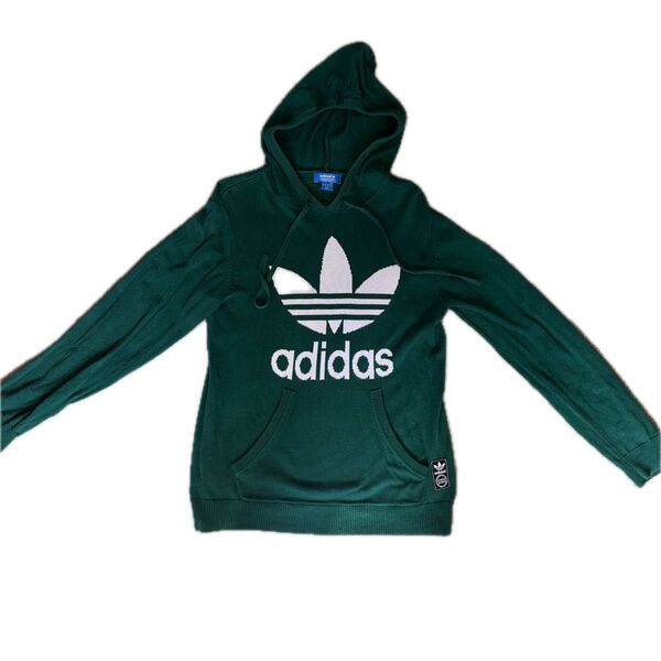 adidas ニットパーカー グリーン