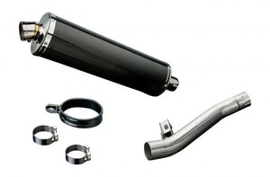 DELKEVIC スリップオンカーボンオーバルマフラー★SUZUKI GS500E/F 1989-2002 450mm KIT0884