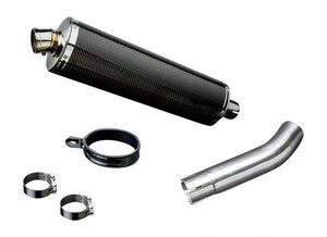 DELKEVIC スリップオンカーボンオーバルマフラー★HONDA CB400SF HYPER VTEC REVO NC42 2007-2015 450mm KIT0867