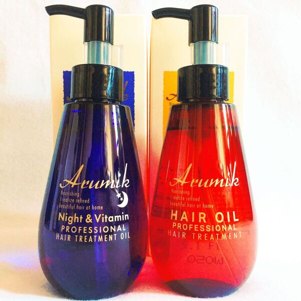 セール!アルミック ヘアオイル プロフェッショナル150ml+アルミック ナイト&ビタミン ヘアオイル 150ml 2種2本組