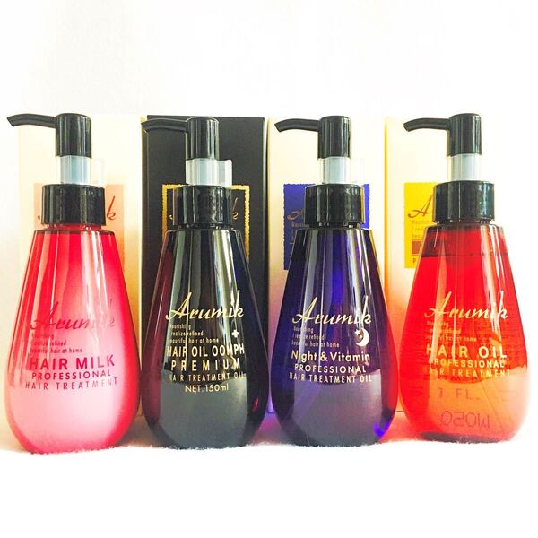最高級 アルミック ヘアオイルウムフ 150ml+アルミック ヘアオイル プロフェッショナル+ナイト&ビタミン+ヘアミルク 4本組
