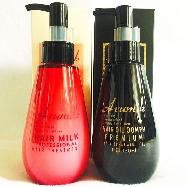 セール!最高級 アルミック ヘアオイル ウムフ150ml+アルミック ヘアミルク プロフェッショナル150ml 2種2本組