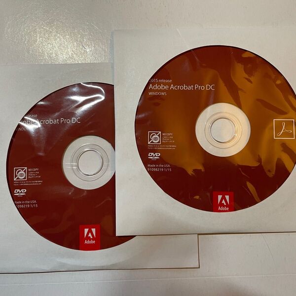 Adobe Acrobat Pro DC 2015 release/windows版/永続版/DVD版/2枚送付