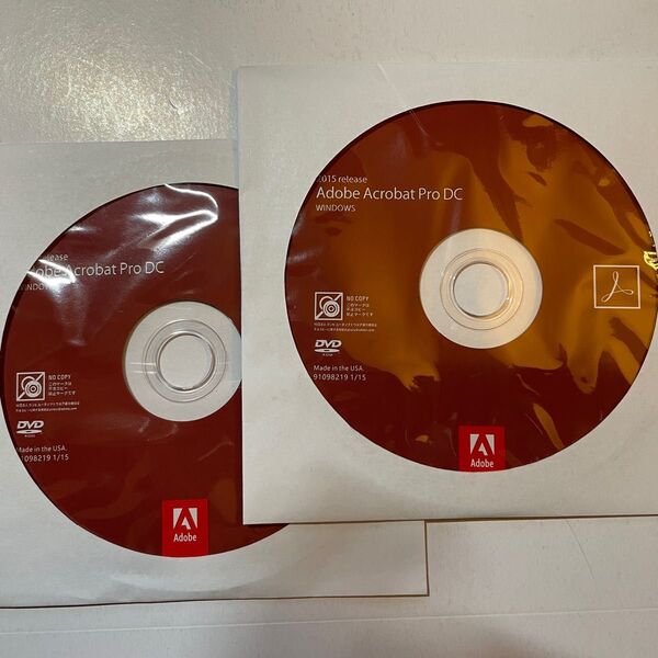 Adobe Acrobat Pro DC 2015 release/windows版/永続版/DVD版/2枚送付