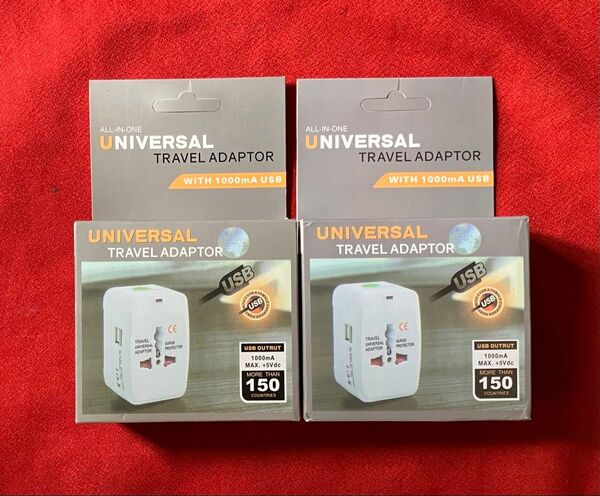 海外変換プラグ コンセント 2USBポート × 2