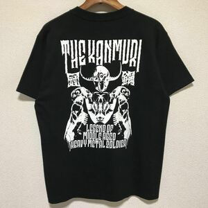 [即決古着]THE冠/冠徹弥/LEGEND OF MIDDLE AGED HEAVY METAL SOLDIER Tシャツ/バンドT/半袖/ブラック×ホワイト/Mサイズ