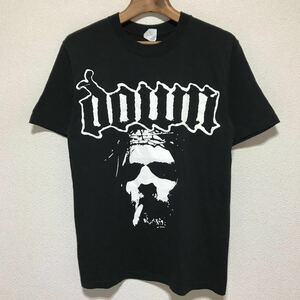 [即決古着]DOWN/ダウン/north amerika in the year of Ⅷ/over the under Tシャツ/バンドT/半袖/ブラック/anvil(アンビル)製/Sサイズ