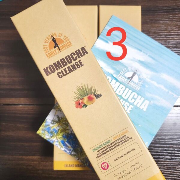 KOMBUCHA CLEANSE コンブチャクレンズ 300ml × 3本 乳酸菌・酵素・ビタミンB群・食物繊維 ダイエット