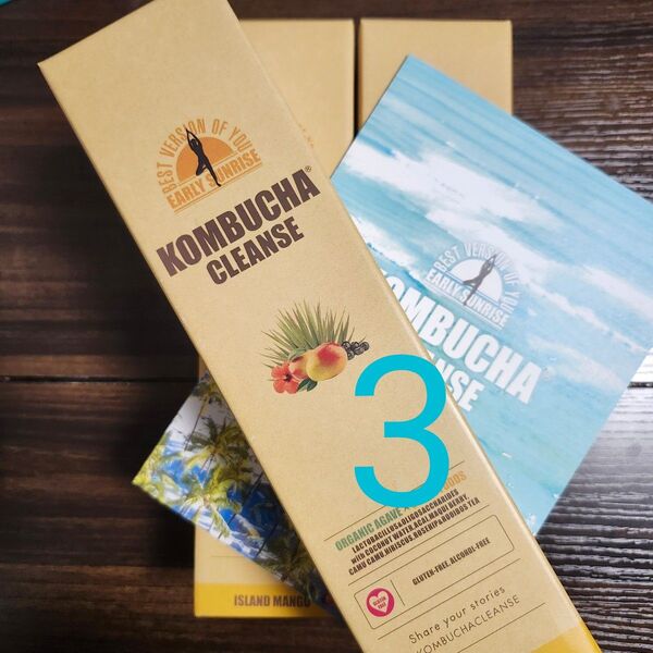 KOMBUCHA CLEANSE コンブチャクレンズ 300ml × 3本 乳酸菌・酵素・ビタミンB群・食物繊維 ダイエット