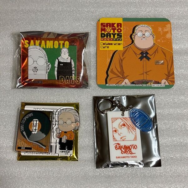 サカモトデイズ 坂本太郎 アクリルバッジ スイパラコラボ アクリルスタンド コースター ホワイトアクリルキーホルダー