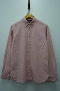 32W RR RRL Ralph Lauren Ralph Lauren plain plain long sleeve cotton button down shirt [S]