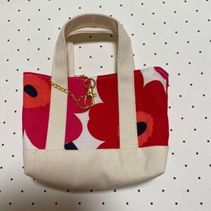 マリメッコ ハンドメイド ミニトートバッグ キーケース