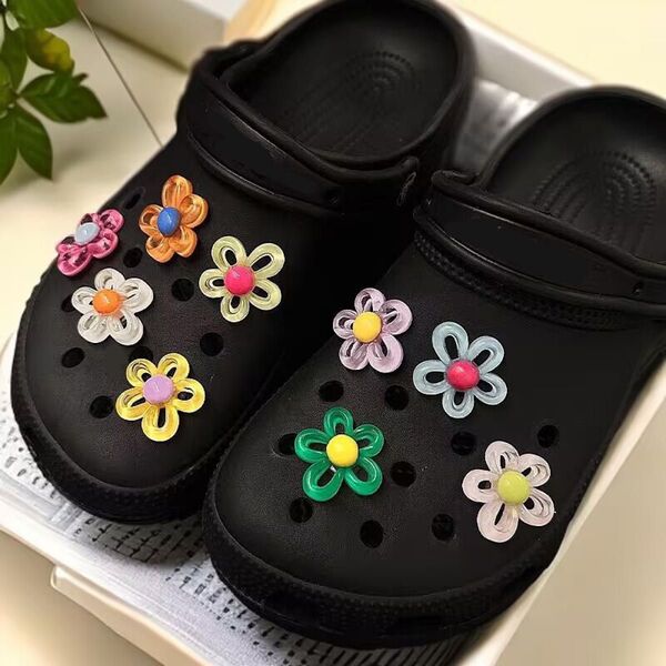 294クロックス フラワー カラフル crocs ジビッツ デコ 韓国 y2k