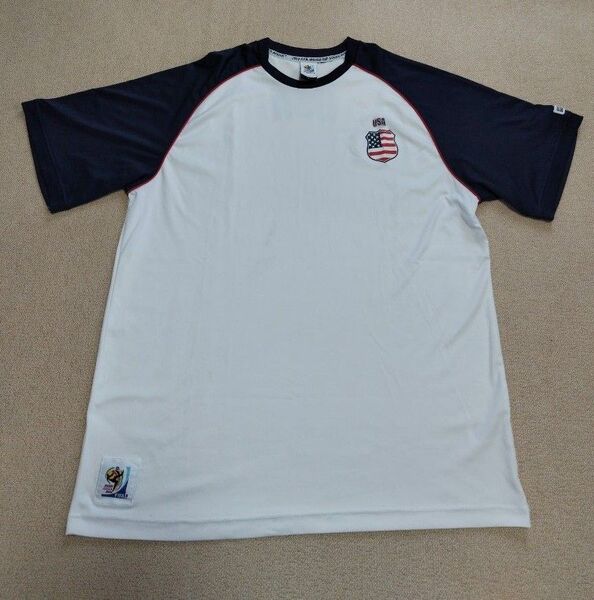 2010 FIFA ワールドカップ 南ア大会 オフィシャル品 USA アメリカ 半袖シャツ サッカーシャツ トレシャツ W杯