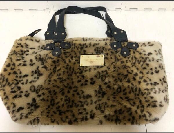 美品★現状品★ ATELIER SAB 豹柄 ハンド バック インテリア オシャレ ファッション カバン ヒョウ柄 レディース