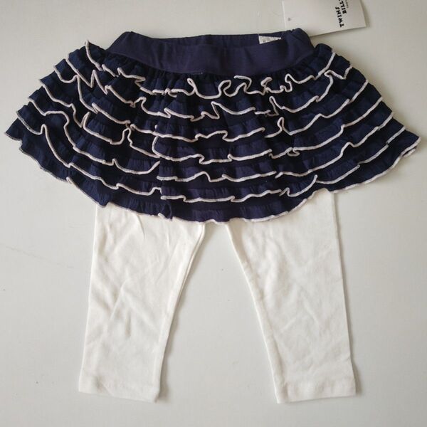 新品 未使用 タグ付き 韓国 子供服『TWINS BILLY』フリルスカート スカッツ 110 ティアード レギンス付き スパッツ