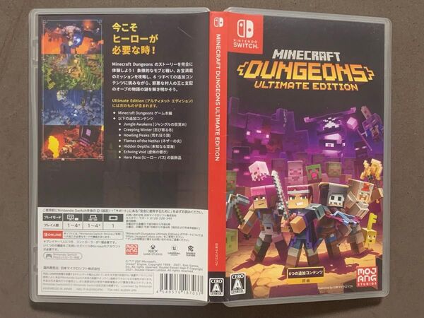 ※空箱 Nintendo Switch Minecraft Dungeons ultmate Edition ケースのみ